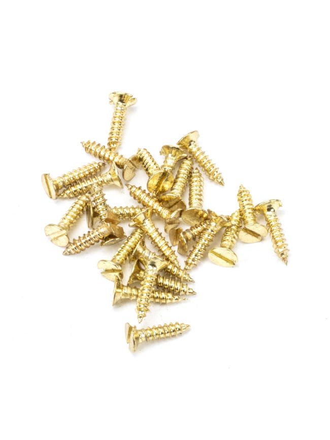 Polished Brass SS 4x½" Countersunk Screws (25)