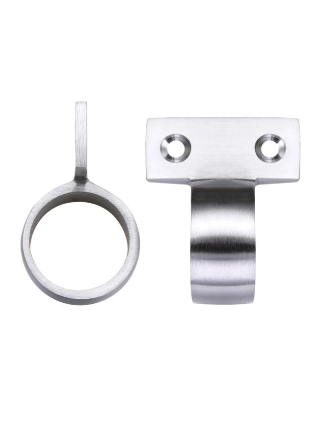 Zoo Hardware Window Sash Ring Vertical Fix - 28mm - Satin Chrome
