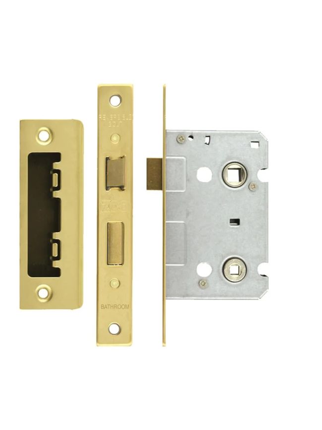 Zoo Hardware Bathroom Lock 2.5" - 57mm c/c - Brass
