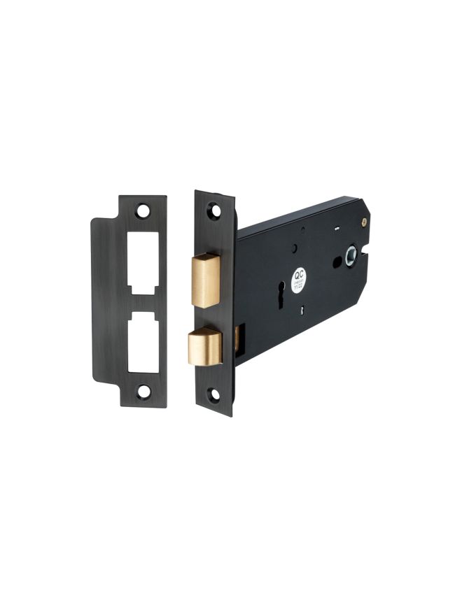 3 Lever Horizontal Sash Lock 6"- Matt Black
