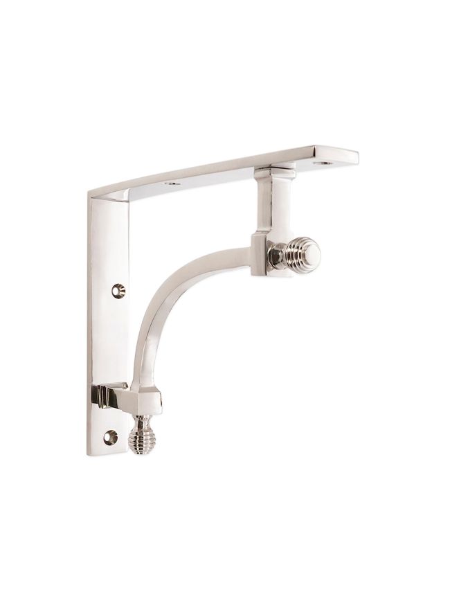 Beehive Large Shelf Bracket Polished Nickel (Sold in Pairs)