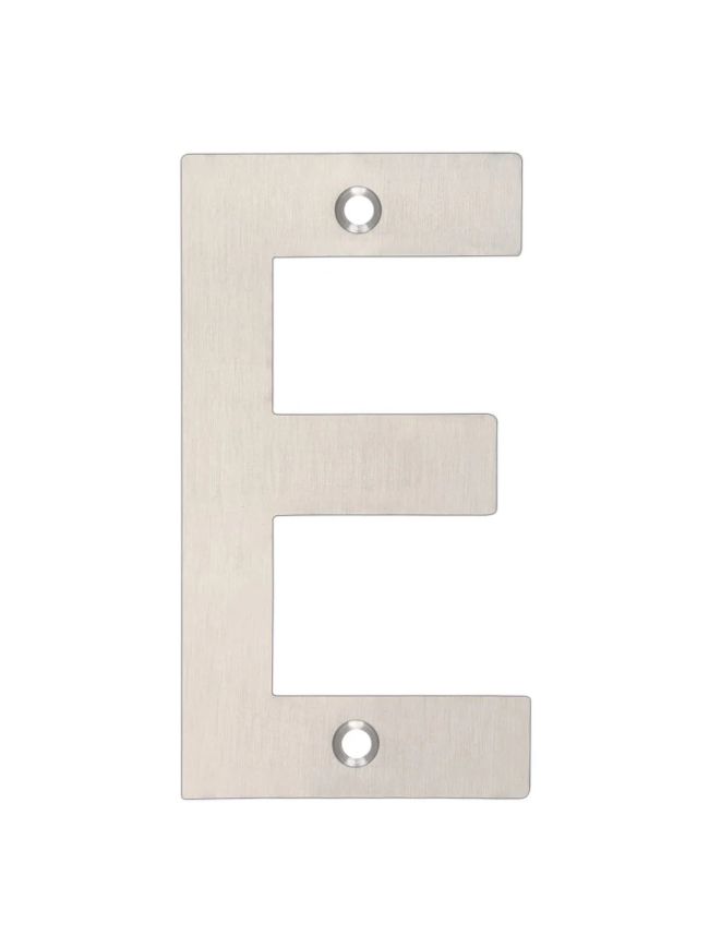 Zoo Hardware Letter - E - 75mm - Satin Stainless