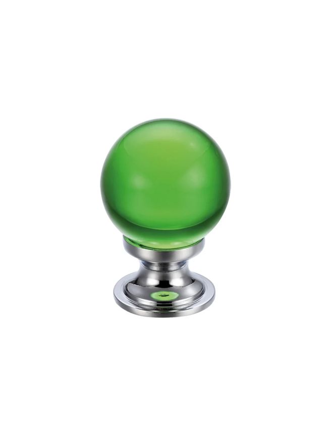 Zoo Hardware Glass Ball Cabinet Knob - Plain 25mm - Chrome