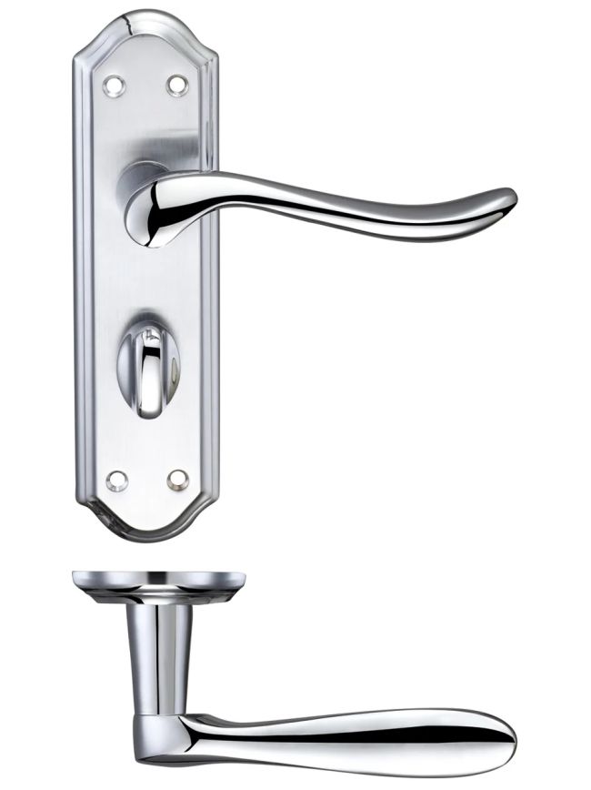 Zoo Hardware Lincoln Lever Bathroom (57mm c/c) Furniture - Satin