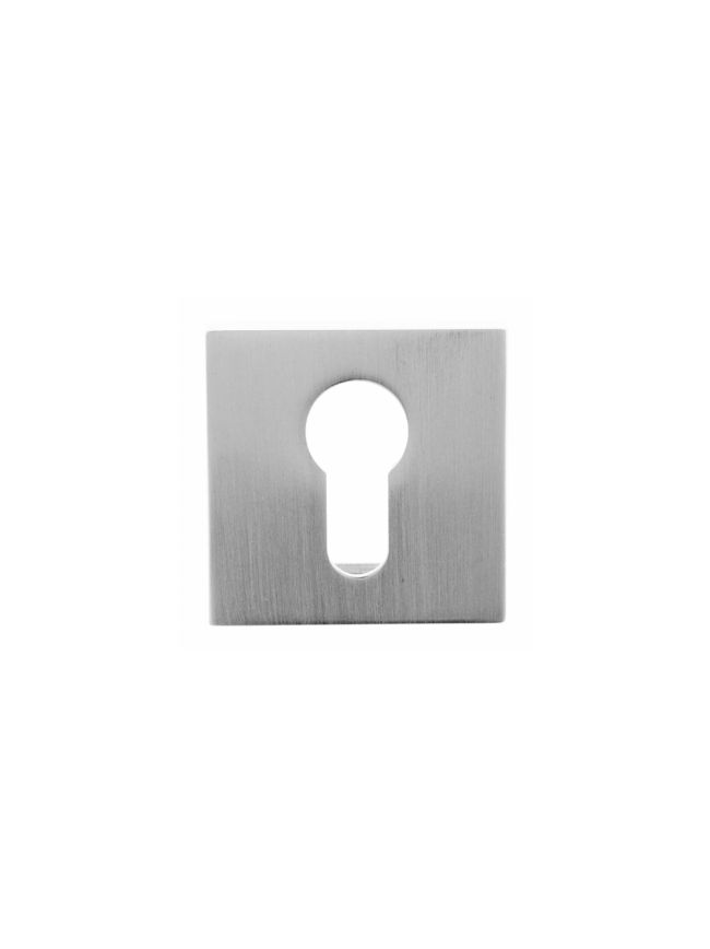 Oro & Oro Euro Escutcheons on Square Rose - Satin Chrome (Pair)