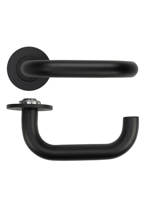 Zoo Hardware Maggiore Lever on 4mm Round Slim Sprung Rose - Black