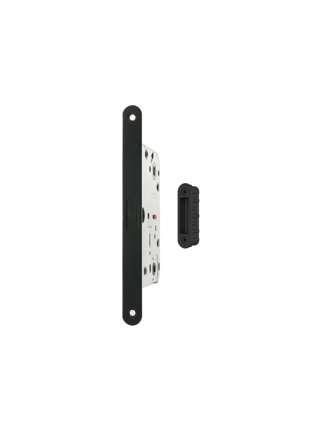 AGB Polaris 2XT Magnetic Bathroom Lock 50mm backset with strike plates for ALU doors - Matt Black