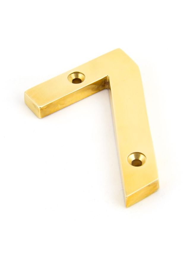 Polished Brass Numeral 7