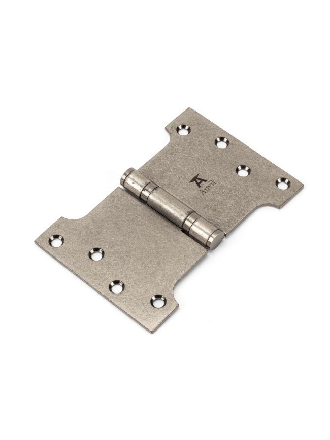 Pewter 4" x 4" x 6" Parliament Hinge (pair) ss