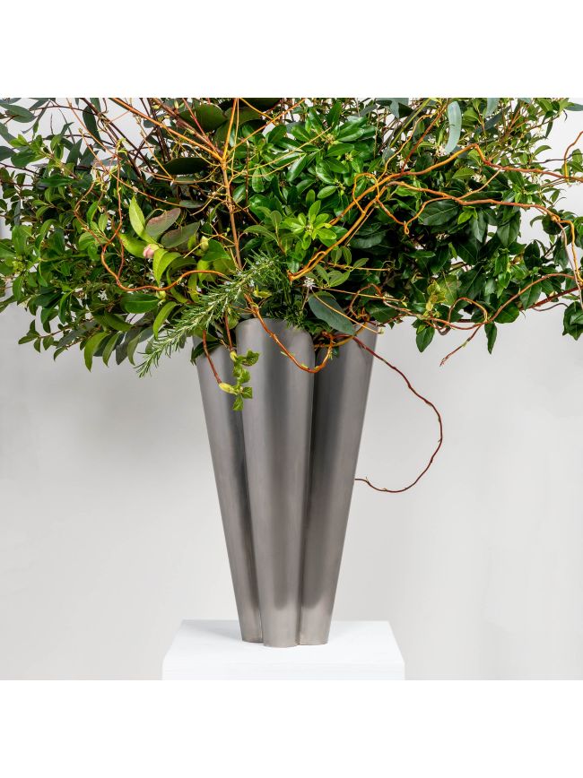 Satin Marine SS (316) 30cm Flora Pot (Drainage holes)