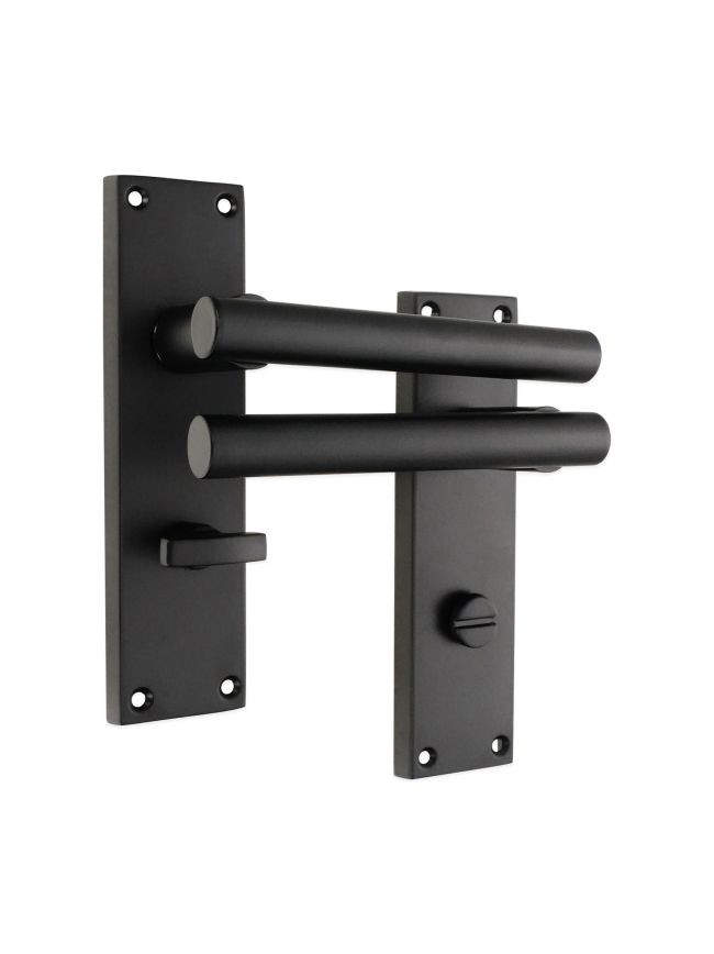 Jura Lever on Backplate Bathroom Matt Black