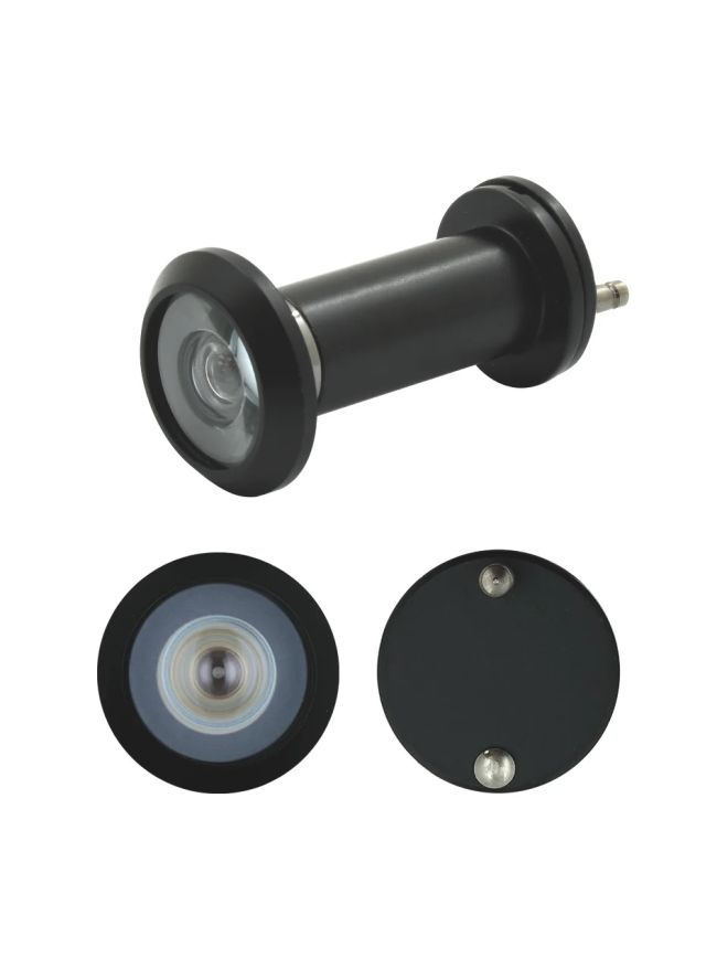 Zoo Hardware Door Viewer with Glass Lens - Matt Black
