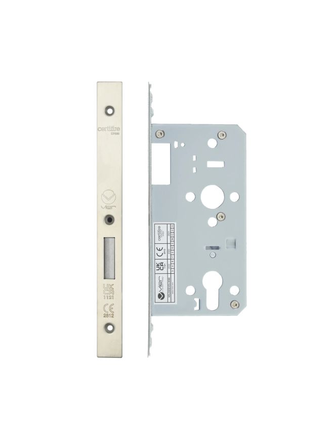 Zoo Hardware 2 Piece - DIN euro deadlock - backset 55mm - Stainless Steel