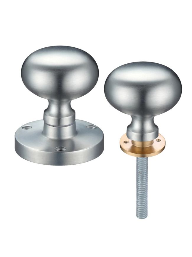 Zoo Hardware Zoo Mushroom Rim Knob 61.5mm Rose dia. 52mm dia knob - Satin