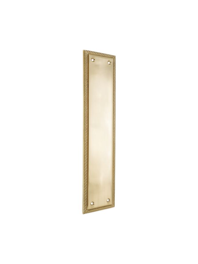 Georgian Finger Plate 300mm Polished Brass