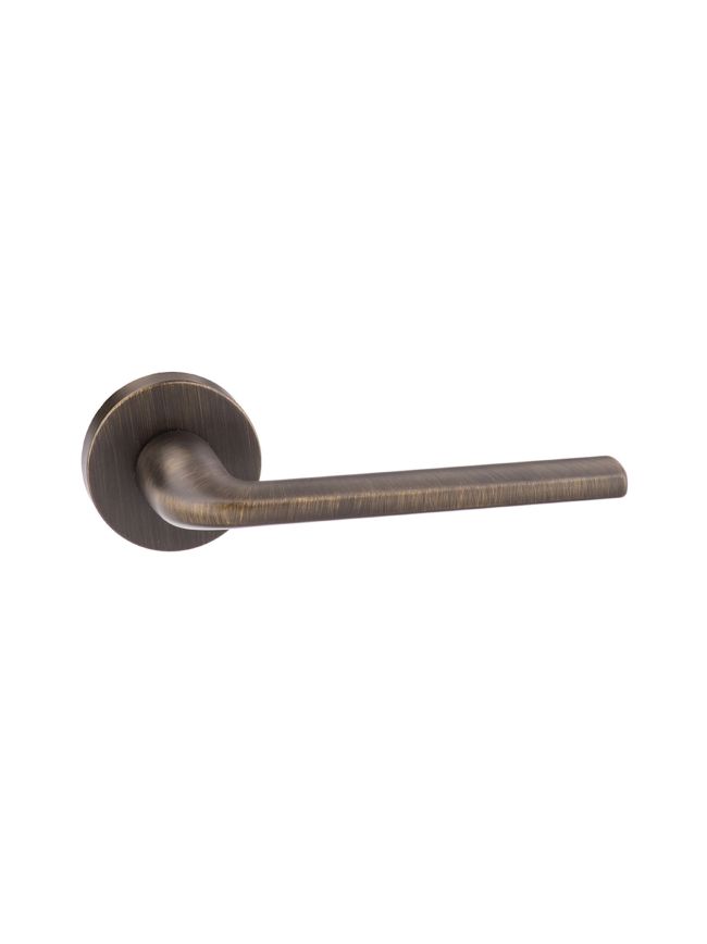 Forme Milly Lever Door Handle on Minimal Round Rose - Urban Bronze (Pair)