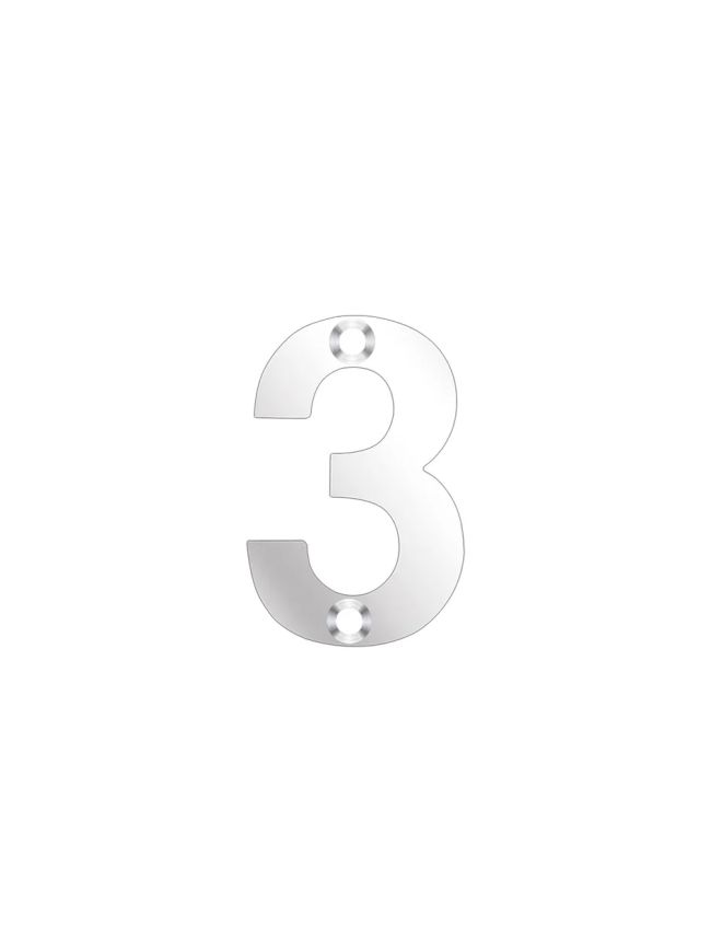 Zoo Hardware Numerals - 50mm - Stainless Steel