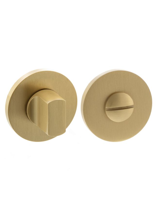 Millhouse Brass WC Turn and Release on 5mm Slimline Round Rose - Satin Brass