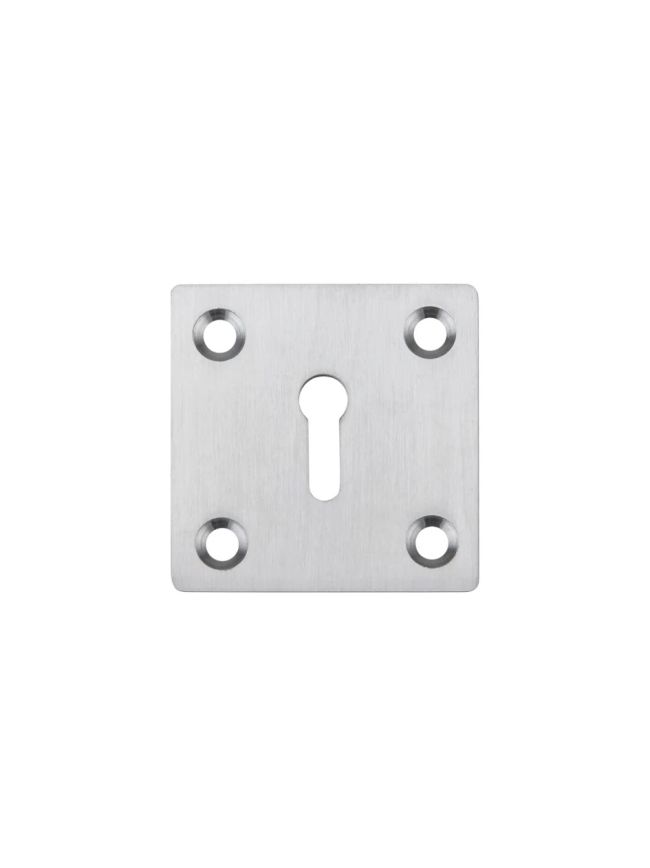 Zoo Hardware Square Standard Profile Escutcheon 50mm - Satin Chrome