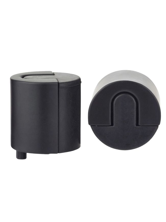 Zoo Hardware Door Stop Floor Mounted - Large Round - 40mm dia - Black