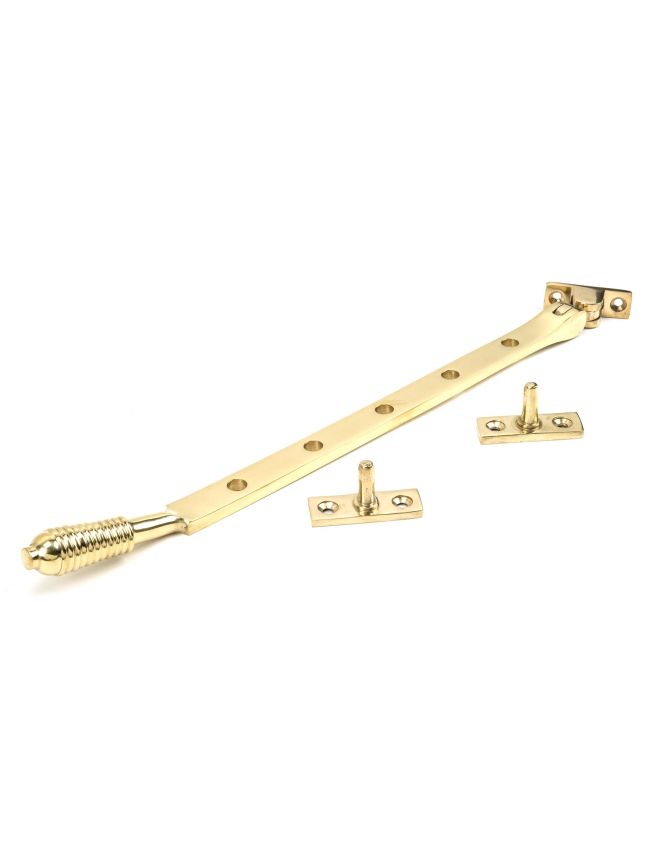Polished Brass 12" Reeded Stay