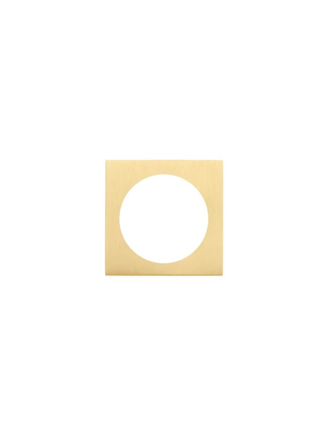 Zoo Hardware Spare square rose (turn & release) - Favo Satin Brass