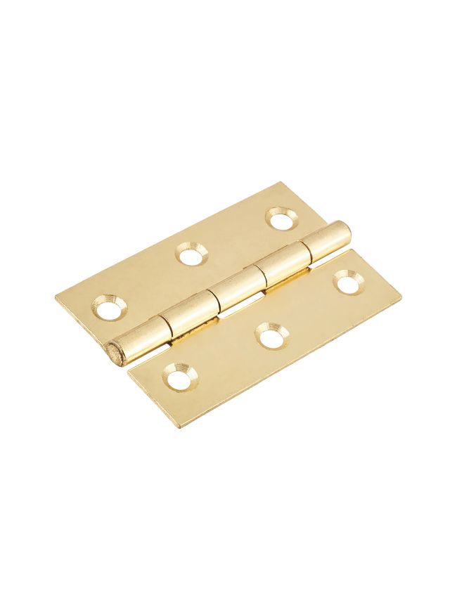 NON CE Mild Steel Butt Hinges - Electro Brass