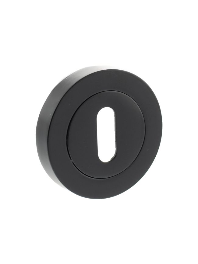 Old English Key Escutcheons - Matt Black (Pair)