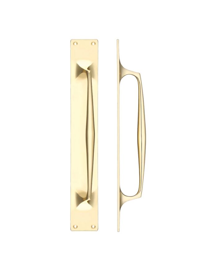 Zoo Hardware Pull Handle on Backplate - Brass