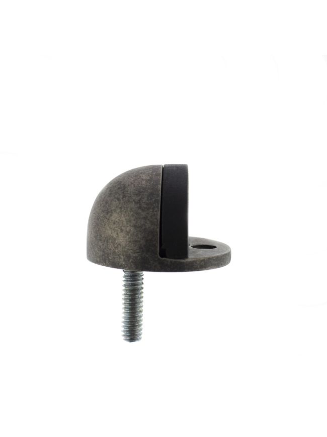 Atlantic Half-Moon Premium Floor Mounted Door Stop - Distressed Silver