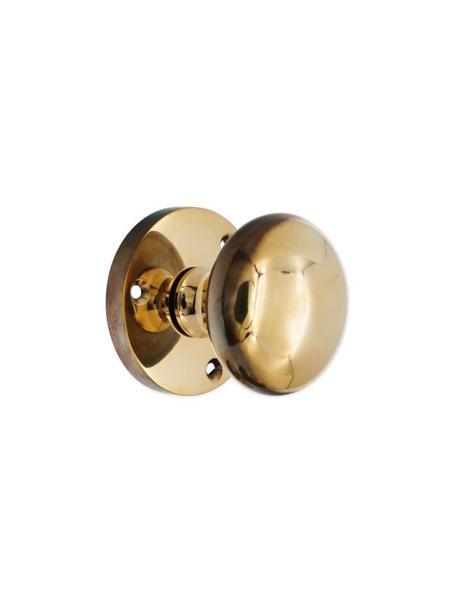 Victorian Mortice Door Knob Aged Brass