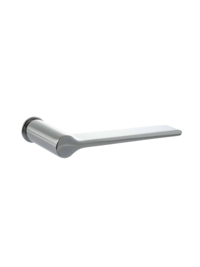 Millhouse Brass Brindley Lever Door Handle on Concealed Round Rose - Polished Chrome (Pair)