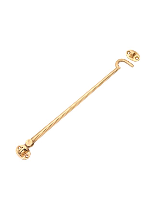 Silent Cabin Hook 12" - 300mm Polished Brass