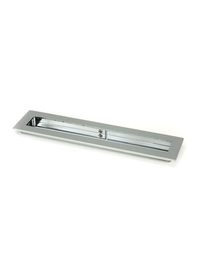 Polished Chrome 250mm Plain Rectangular Pull