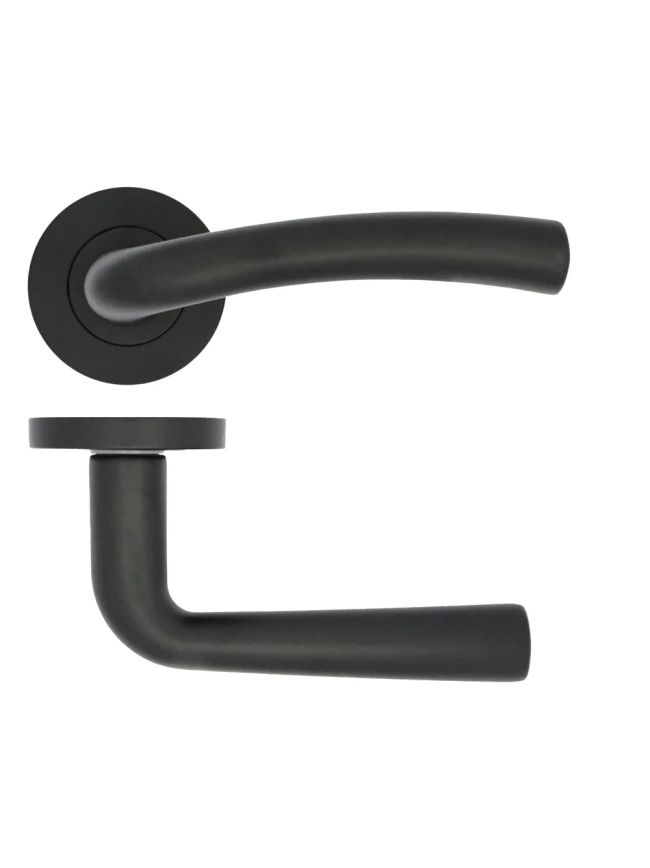 Zoo Hardware Seville lever on rose - Matt Black