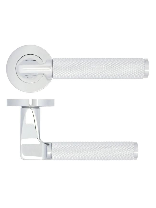 Zoo Hardware Bilbao lever on rose - Polished Chrome