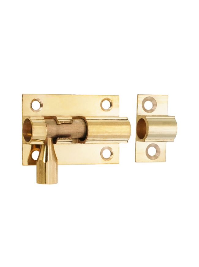 Brass Barrel Bolt 38mm Polished Brass