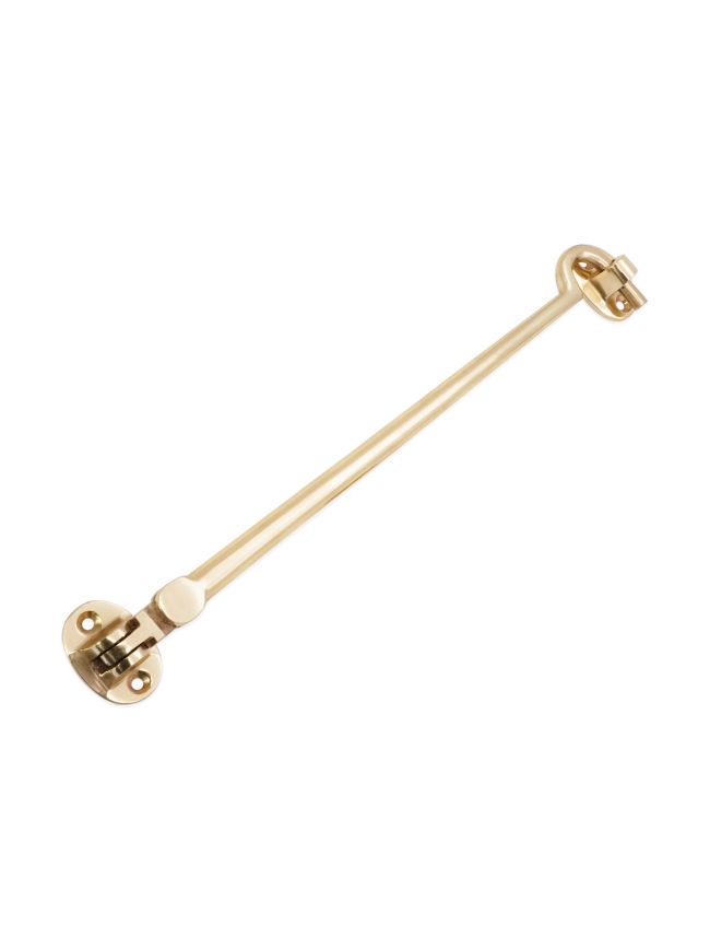 Silent Cabin Hook 10" - 250mm Polished Brass