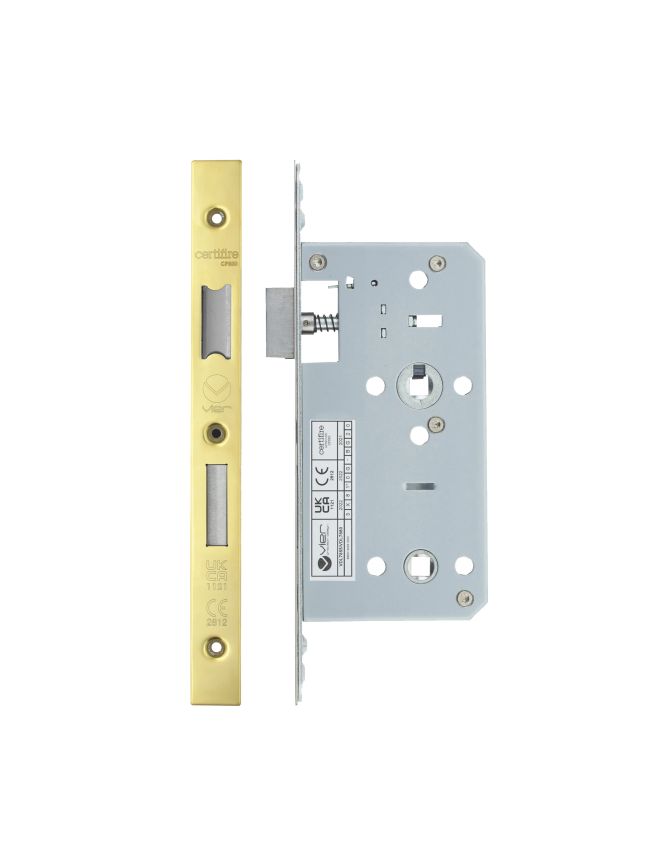 Zoo Hardware 2 Piece - DIN bathroom - 78mm c/c - backset 55mm - Gold