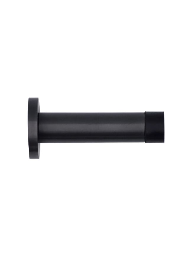 Zoo Hardware Door stop - cylinder - 70mm projection with rose - Black