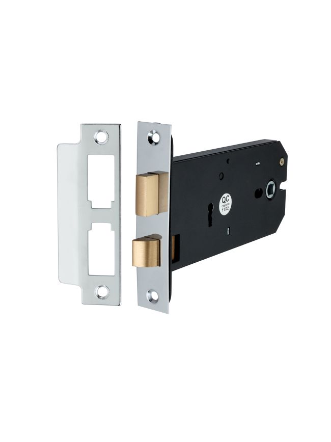 3 Lever Horizontal Sash Lock 6" Polished Chrome