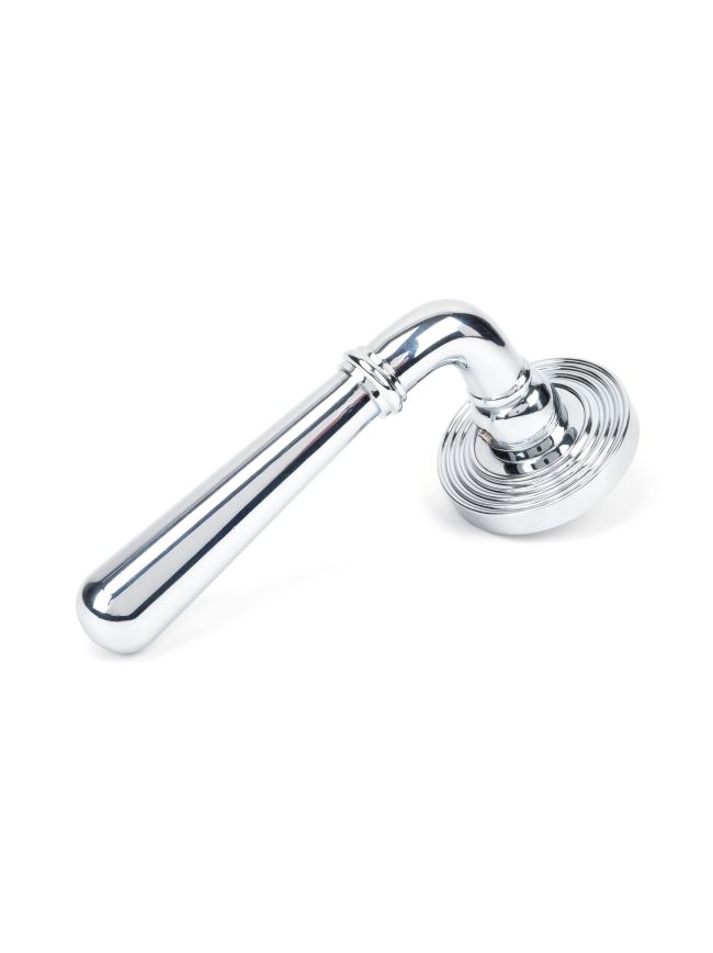 Polished Chrome Newbury Lever on Rose Set (Beehive) - Unsprung