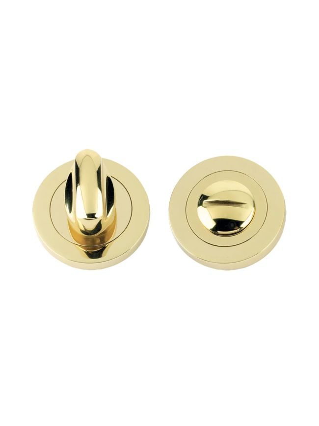 Zoo Hardware 5mm turn & release on round rose - Brass Finish / Anti Tarnish