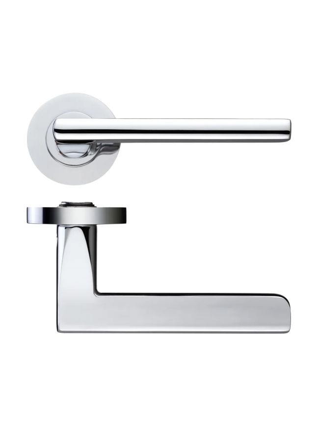 Zoo Hardware Venice lever on round rose - Polished Chrome