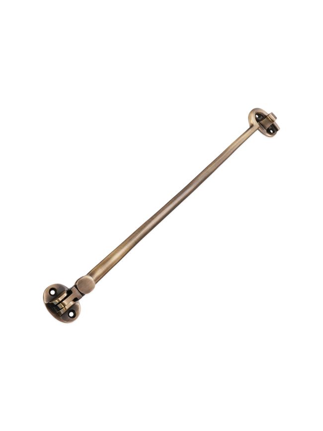 Silent Cabin Hook 12" - 300mm Antique Brass