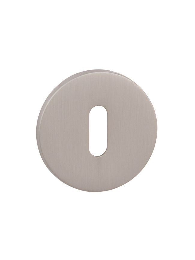 Tupai Rapido 5S Line Key Escutcheons on 5mm Slimline Round Rose - Pearl Nickel (Pair)
