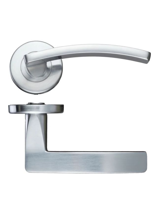 Zoo Hardware Toledo lever on round rose - Satin Chrome
