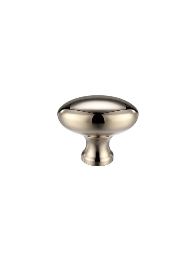 Zoo Hardware Oval Cupboard Knob 32mm dia - Nickel