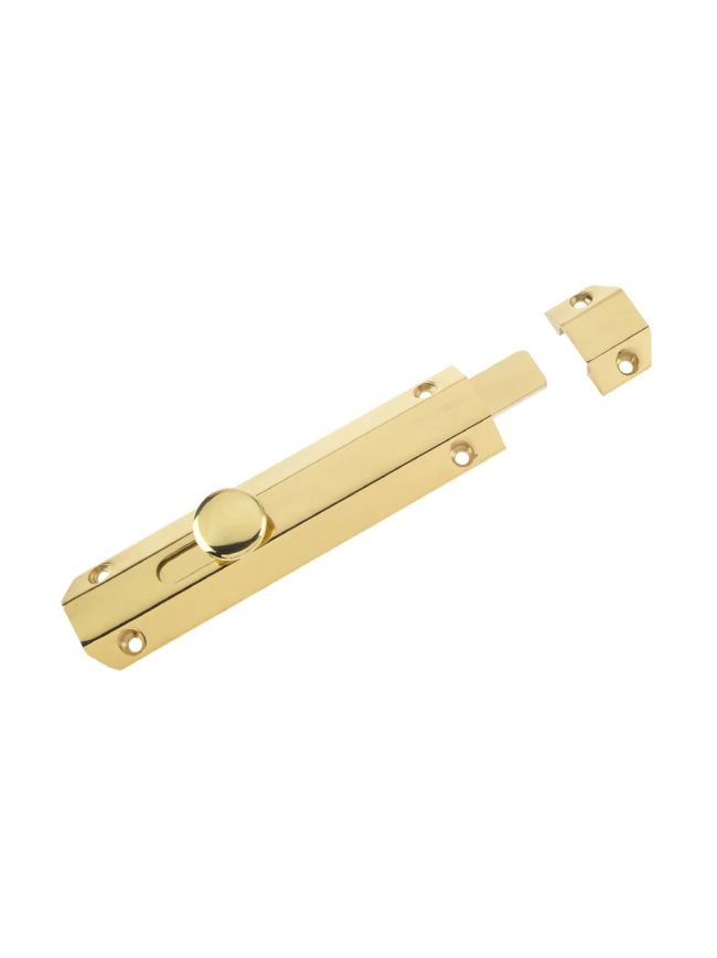 Zoo Hardware Surface Bolt 150mm - Polished Brass