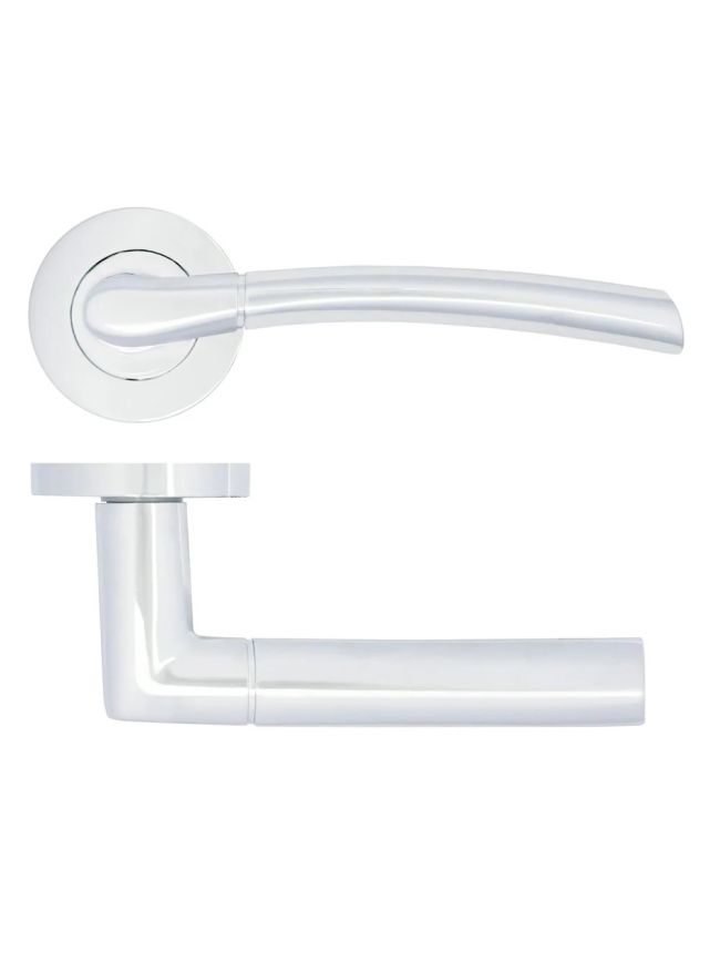 Zoo Hardware Andorra lever on rose - Polished Chrome